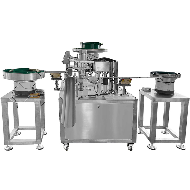 Rotary table bottle filling capping machine