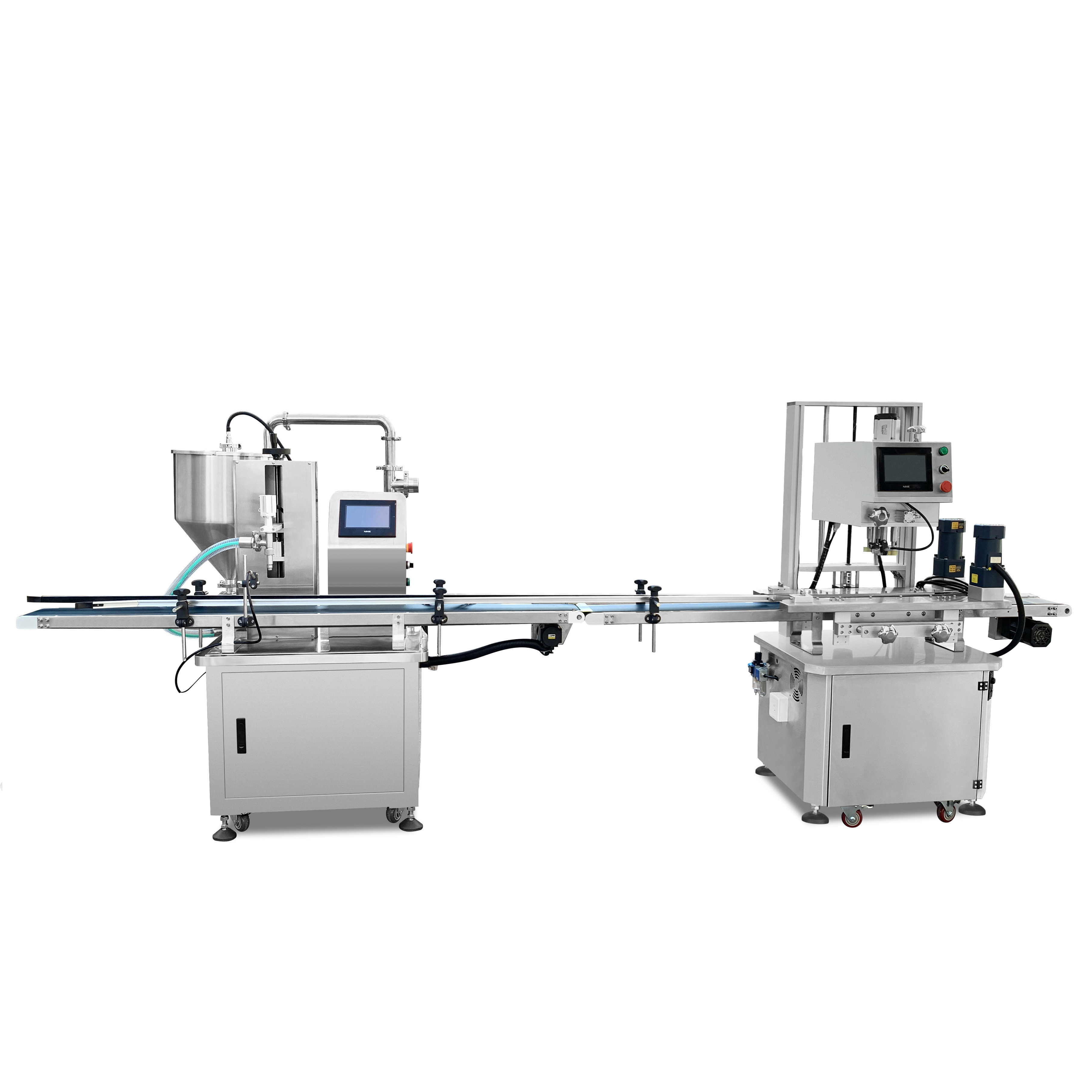 Automatic bottles filling capping machine for liquid and cream