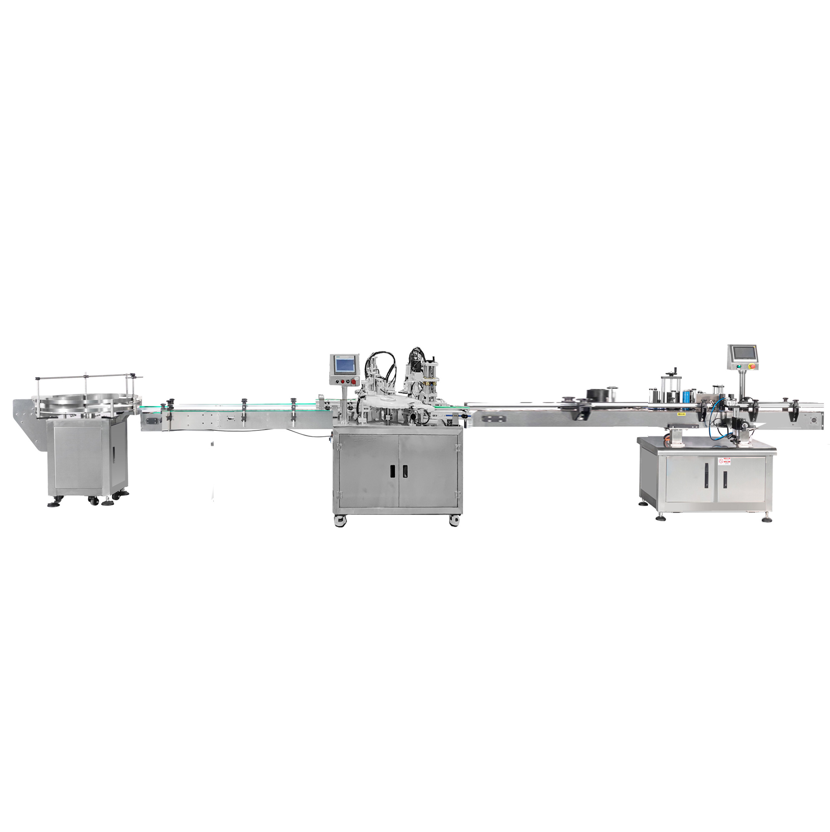 Nail polish small bottle filling capping and labeling line